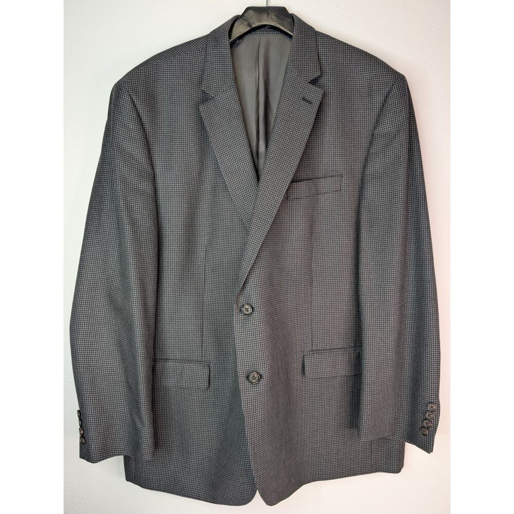 Lauren Ralph Lauren Sport Coat Blazer Mens 48R Grey Houndstooth